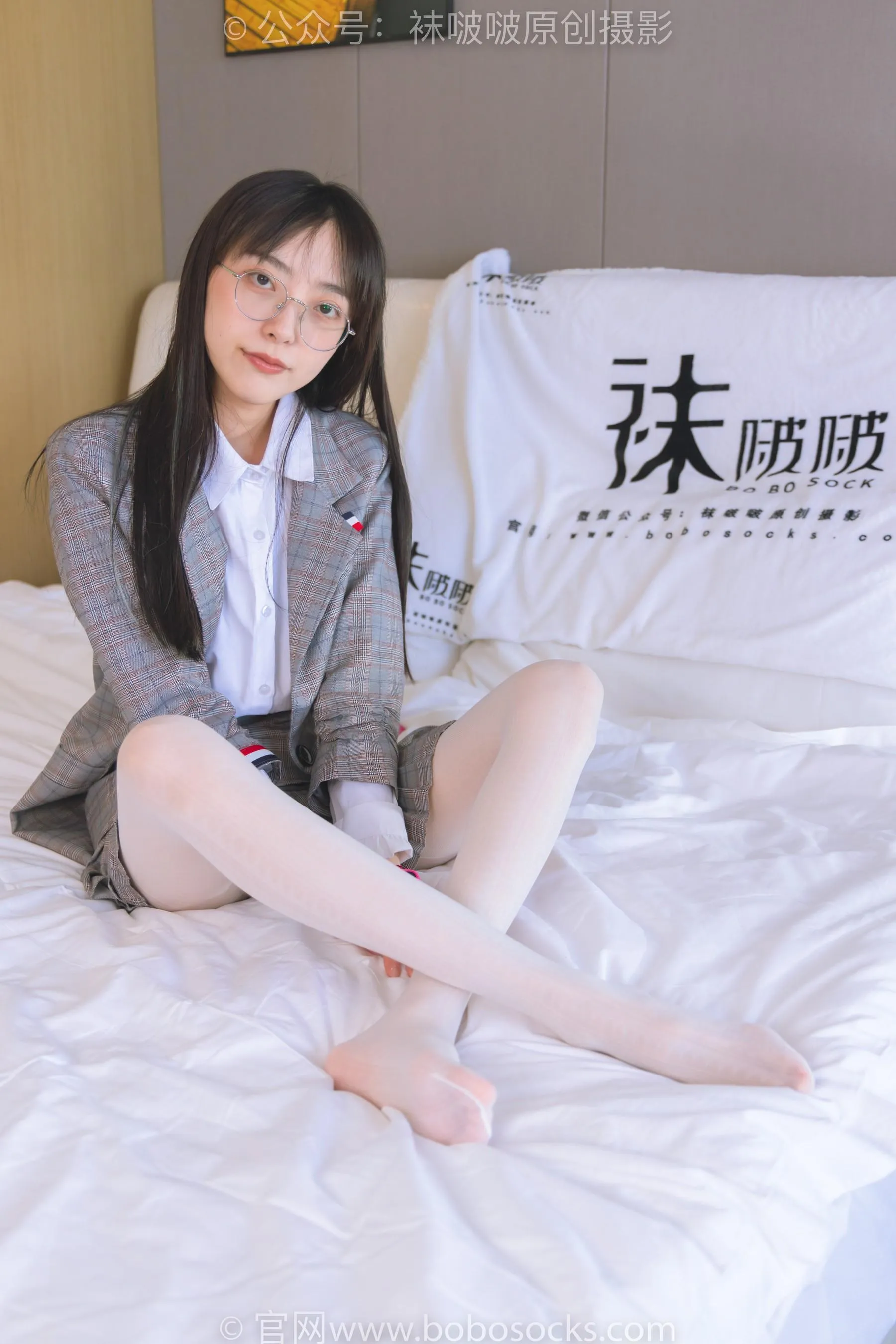 [BoBoSocks袜啵啵]NO.202 稚予-皮鞋、白色蕾丝丝袜、ol风[23] [53P]插图9